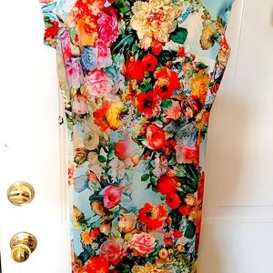 Rare vintage floral dress Beige by ECI